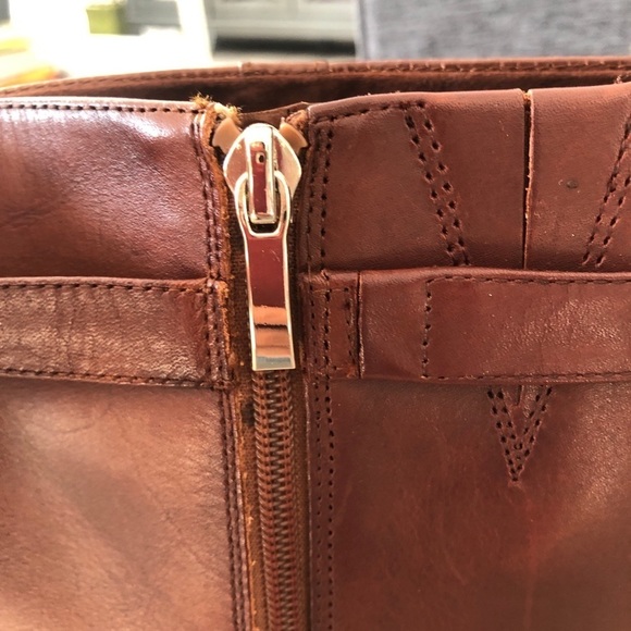 Essex Lane Lizzy Wide Calf Boots in Rich Caramel - Picture 6 of 14